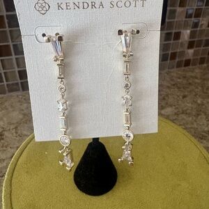 Kendra Scott Gold and Crystal Linear Earrings
